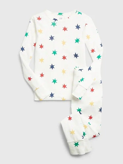 Kids 100% Organic Cotton Star Print PJ Set