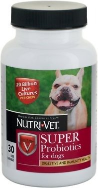 Nutri-Vet Super Probiotics Chewables Dog Supplement, 30 count - Chewy.com