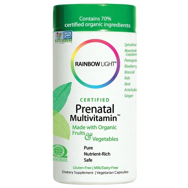 Certified Organic Prenatal Multivitamin, Vegetarian Capsules
