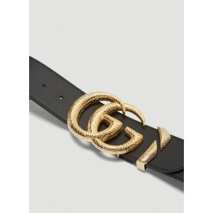 Gucci Double G Logo 宽版腰带