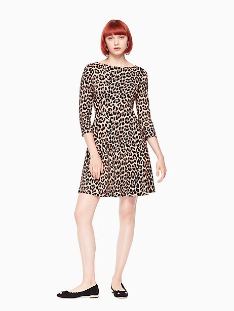 leopard ponte dress