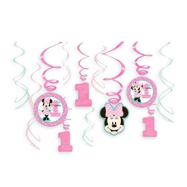 Minnie Mouse 1st Birthday Swirl Decorations 12-Piece Set | shopDisney