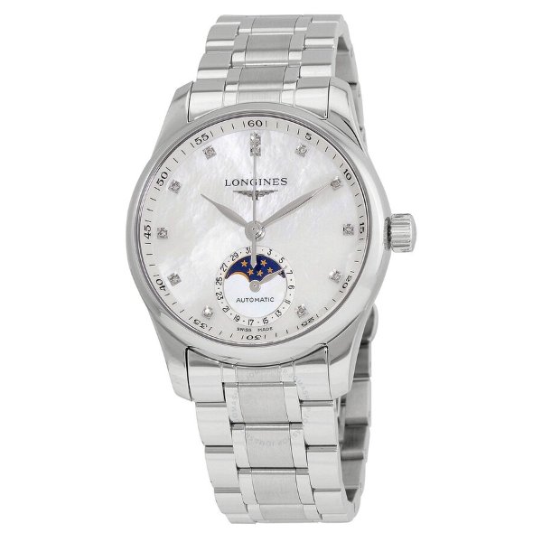 Master Automatic Diamond Mother of Pearl Dial Ladies Watch L2.409.4.87.6