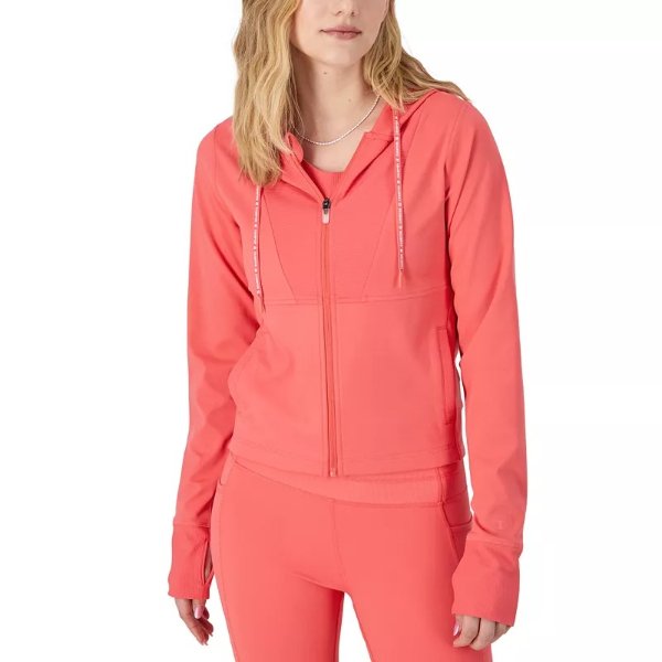 Women's Soft Touch Zip-Front Hooded Jacket