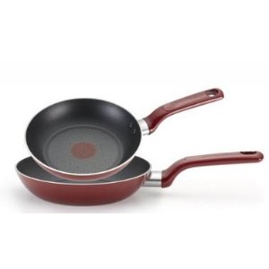 T-fal C912S2 Excite Nonstick Thermo-Spot Dishwasher Safe Oven Safe PFOA Free 8-Inch and 10.25-Inch Fry Pans Cookware, 2-Piece Set