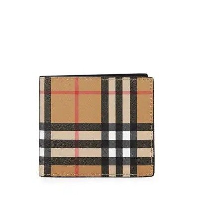 Vintage Check Leather Wallet