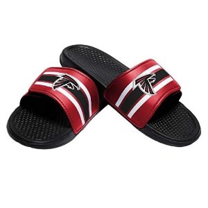 FOCO Mens NFL Team Logo Sport Shower Gel Slide Flip Flop Sandals