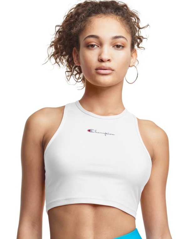 Limited Edition Fitted Cropped Tank, Champion x MTV Jock Tag