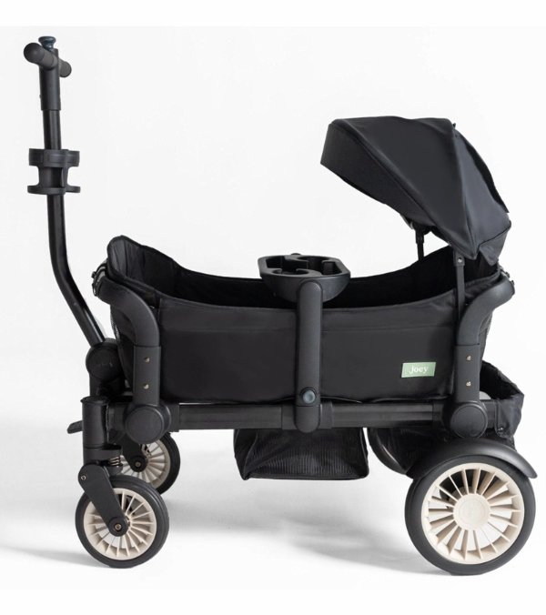 Joey (2 Seater) Stroller Wagon with 1 Canopy - Black
