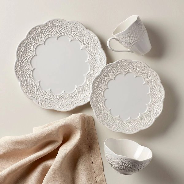 Chelse Muse Scallop 4-piece Place Setting