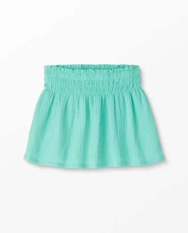 Smocked Skirt In Cotton Muslin