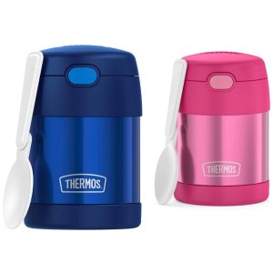 THERMOS Funtainer 10oz Kids Stainless Steel Food Jar with Folding Spoon - Navy & Pink