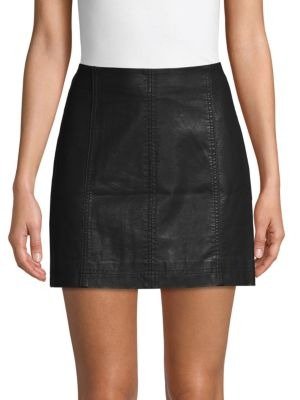 Modern Femme Vegan Leather Mini Skirt