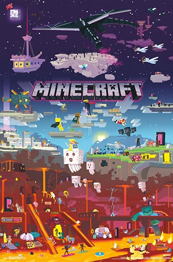 Minecraft-World Mount Bundle Wall Poster, 22.375" x 34"