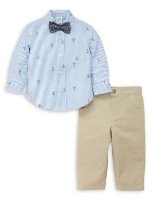 Little Boy's 3-Piece Nautical Shirt, Tie & Pant Set