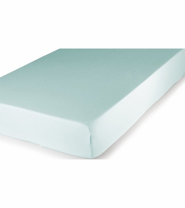 Easy Fit Jersey Portacrib Fitted Sheet in Aqua