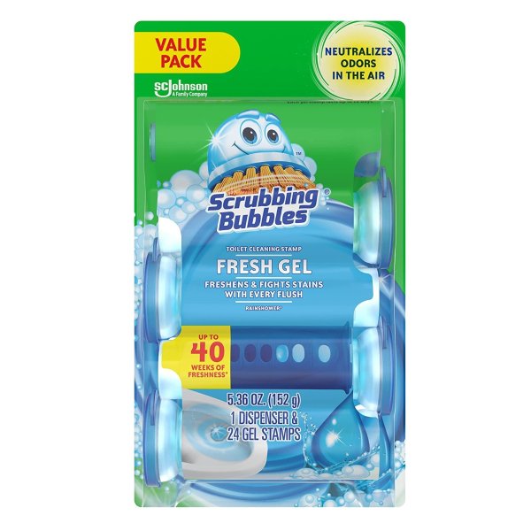 Scrubbing Bubbles Fresh Gel Toilet Cleaning Stamp 24cts