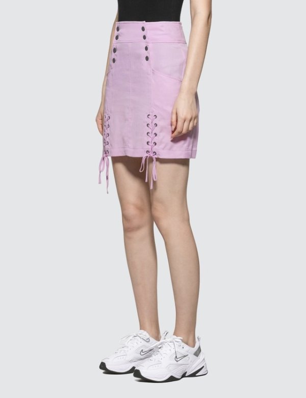 Lace-up Mini Skirt