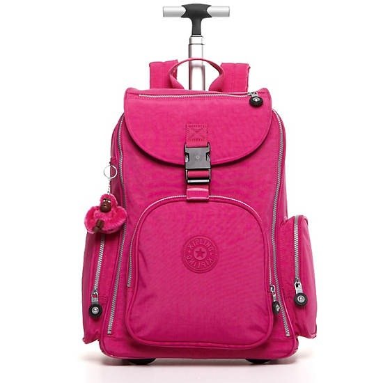 Large Rolling Laptop Backpack - Very Berry