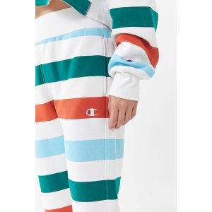 champion & uo rainbow stripe cropped sweatshirt