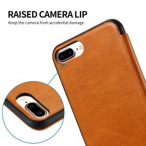 iPhone 7 plus Flip Case, ALYEE Flexcible PU Leather + TPU Material Phone Cases with Card Holder