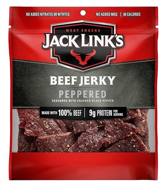 Jack Link's Beef Jerky, Peppered Flavor, 2.6 oz