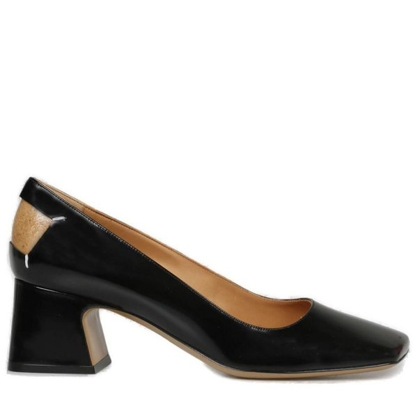Square-Toe Low Heel Shoes