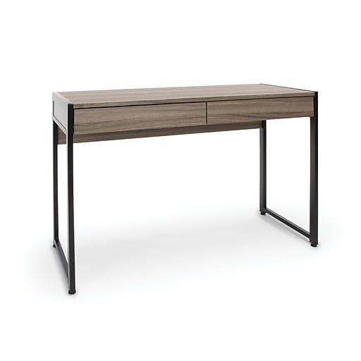 Shop Staples for Essentials by OFM 2-Drawer Office Desk, Driftwood (ESS-1002-DWD)