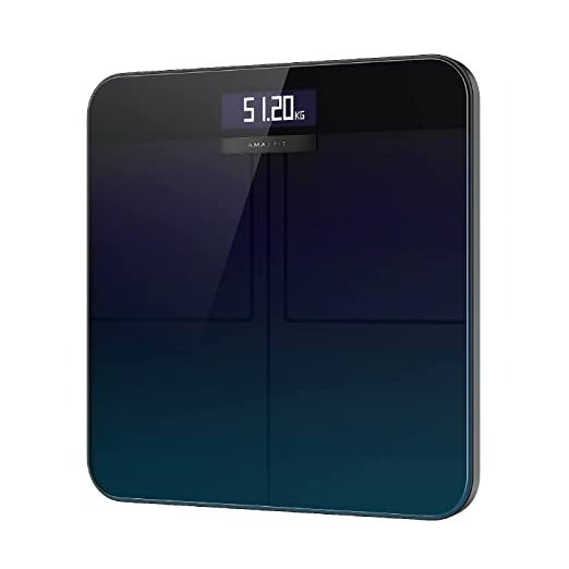Digital Smart Scale for Body Weight, Digital Wireless Bathroom Scale, Body Fat BMI Scale, WiFi & Bluetooth Compatible, Heart Rate Monitor, w/ Body Composition Analyzer & Smartphone App - Black