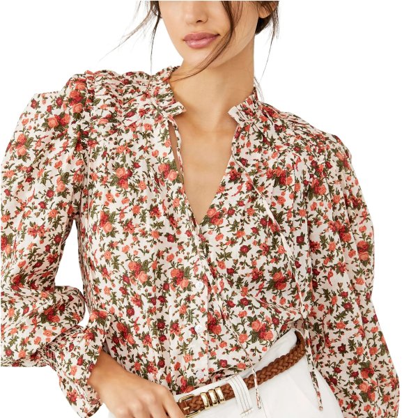 Meant To Be Floral Cotton Blouse