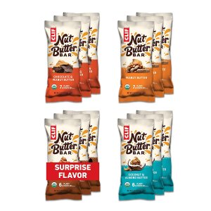 CLIF Nut Butter Bar - Organic Snack Bars - Variety Pack - Organic - Plant Protein - Non-GMO  (1.76 Ounce Protein Snack Bars, 12 Count) (Flavors and Packaging May Vary)