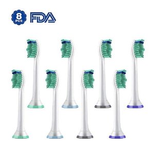 Replacement Toothbrush Heads for Philips Sonicare e-Series HX-Series, Fits Sonicare Advance, Elite, Essence, Xtreme and More Snap-On Brush Handles, 8 Pack