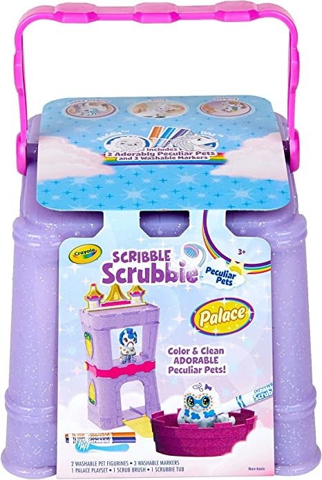 Scribble Scrubbie Peculiar Pets, Palace Playset with Unicorn and Yeti Kids Toys, Gift for Girls & Boys, Ages 3, 4, 5, 6