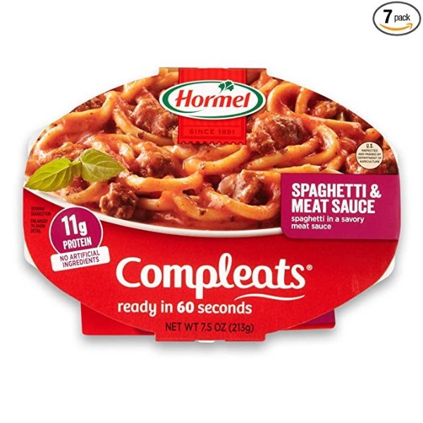 COMPLEATS Spaghetti & Meat Sauce, 7.5 Ounce (Pack of 7)