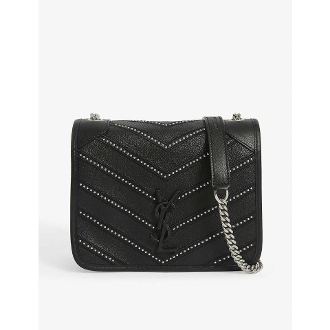 Niki studded leather shoulder bag