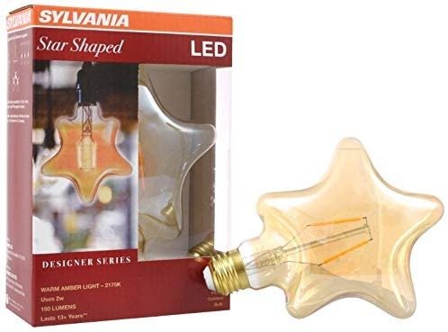 LED Vintage Star Shaped Light Bulb, 2175K Amber Glow, 1 pack