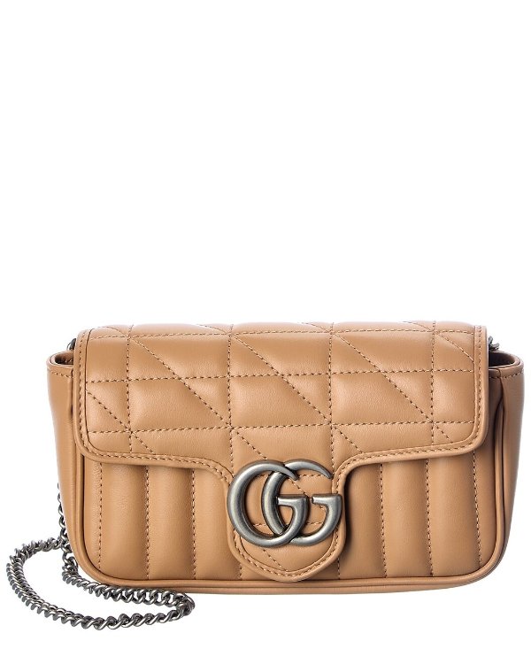 GG Marmont Super Mini Matelasse Leather Shoulder Bag