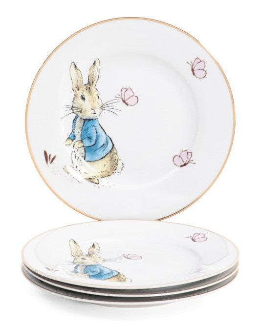 可爱兔兔盘子4件