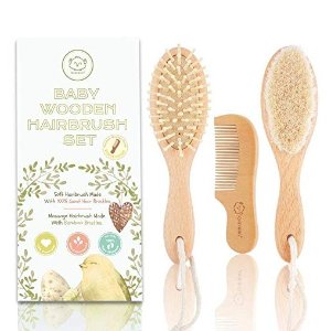 Amazon KeaBabies Baby Hair Brush and Comb Set for Newborn