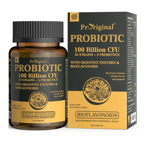 Proriginal Probiotics with Prebiotics for Men and Women 60 Capsules