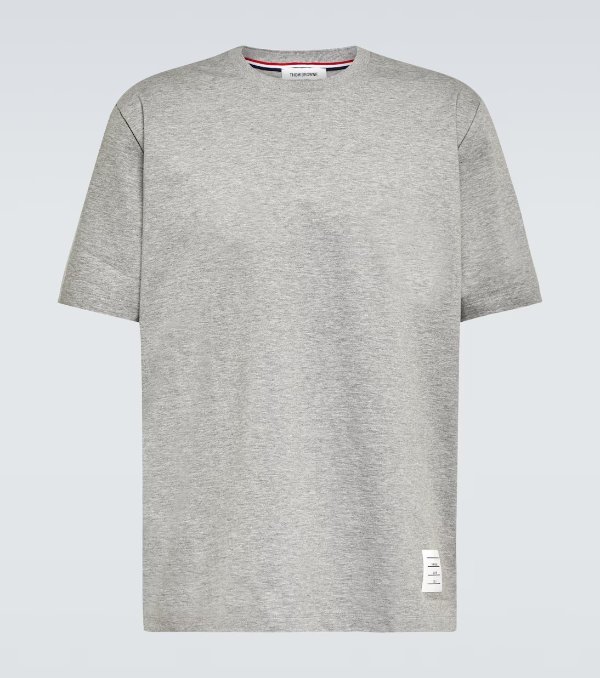 Cotton T Shirt in Grey - Thom Browne | Mytheresa