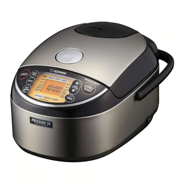 NP-NWC10XB 5.5-Cup Pressure Induction Heating Rice Cooker and Warmer (Stainless Black)