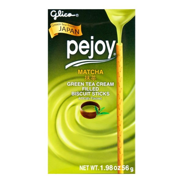 GLICO Pejoy Matcha Filled Biscuit Sticks 56g