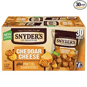 Snyder's of Hanover Pretzel Sandwiches, Cheddar Cheese, Single-Serve 1 Ounce, 30 Count