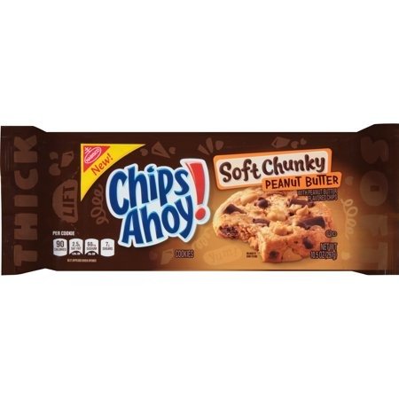 (2 Pack) Nabisco Chips Ahoy! Soft Chunky Peanut Butter Cookies, 10.5oz