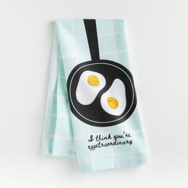 Eggstraordinary Dish Towel + Reviews | Crate and Barrel