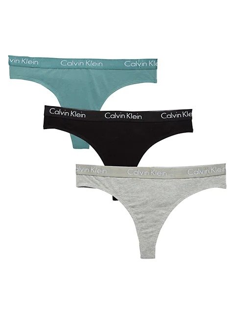 3-Pack Stretch-Cotton Thongs