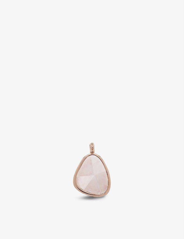 Deia 18ct recycled rose gold-plated vermeil sterling silver and rose quartz pendant