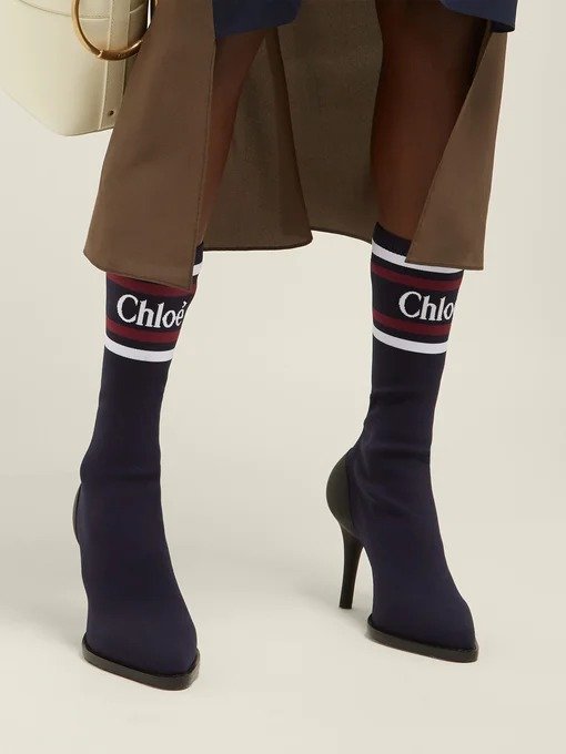Logo-intarsia sock boots | Chloe | MATCHESFASHION US
