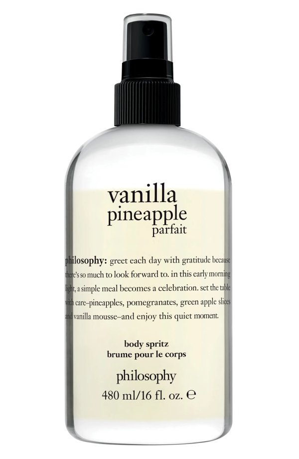 vanilla pineapple parfait body spritz - 16 fl oz./480 mL